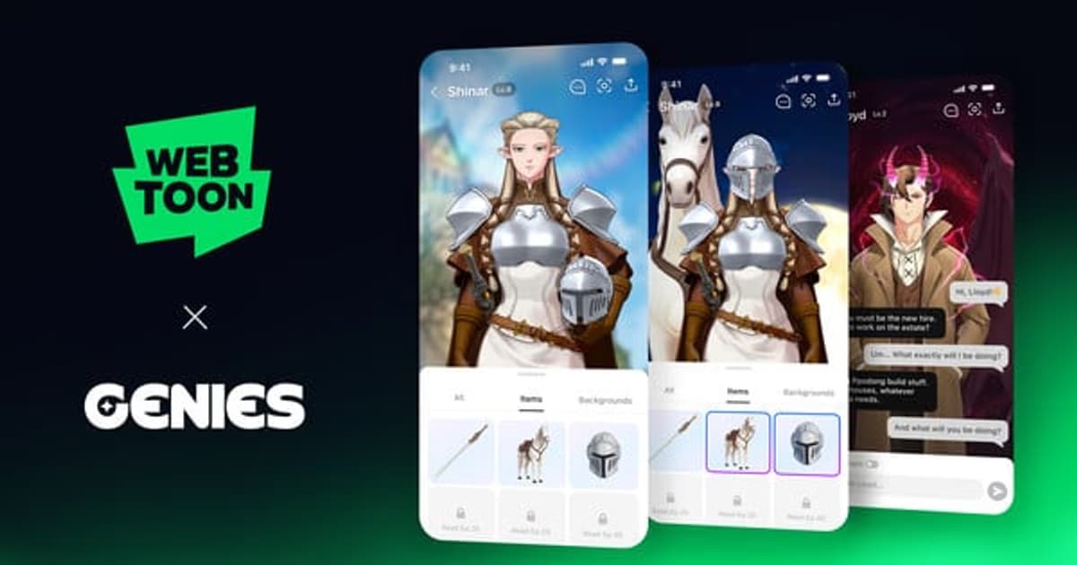 WEBTOON ve Genies İş Birliği: Sevilen Manhwa Karakterleri Yapay Zeka Avatarlarına Dönüşüyor