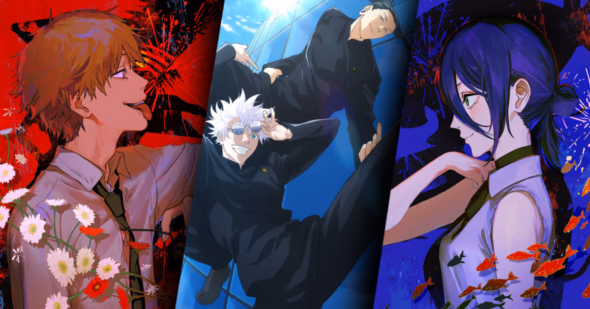 MAPPA Shares Jujutsu Kaisen, Chainsaw Man, and Attack on Titan Illustrations Ahead of 15th Anniversary Expo