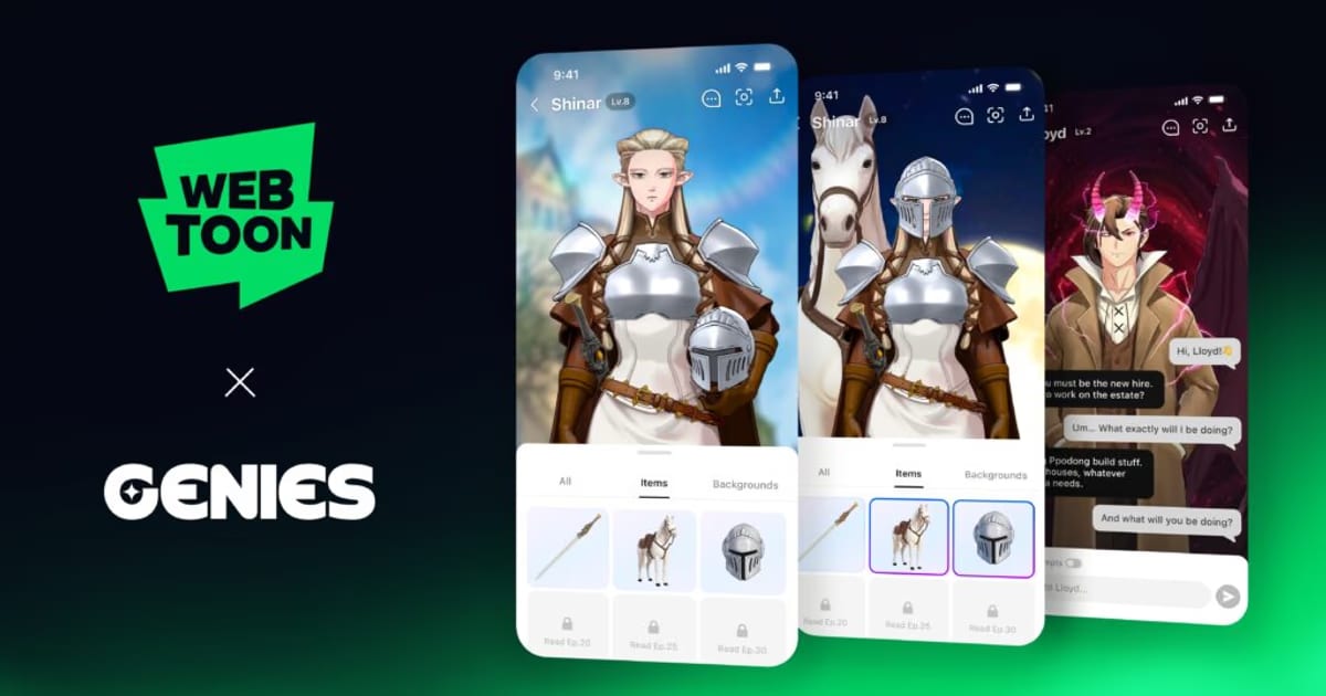 The Webtoon World Goes 3D: A Major Collaboration Between Webtoon Entertainment and Genies