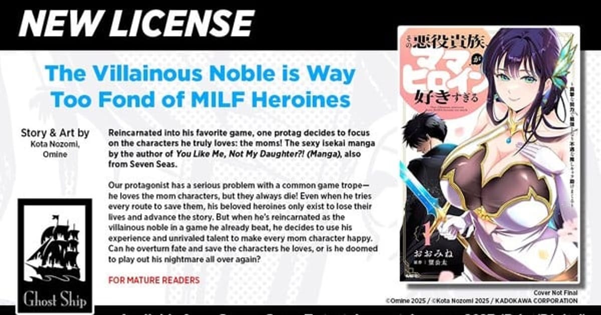 7 New Licenses from Seven Seas Entertainment: "The Villainous Noble" and More Are Coming!