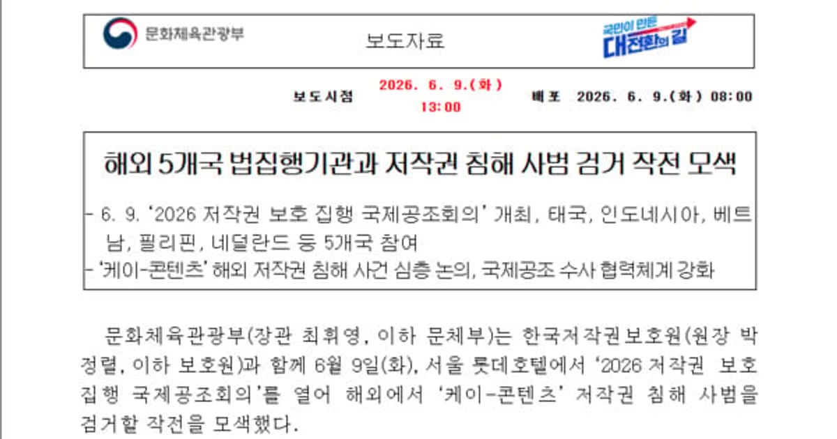 South Korea Hosts International Task Force Meeting to Combat Global Piracy