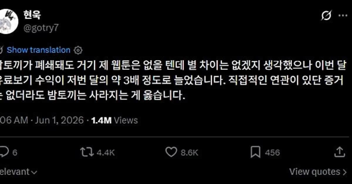 Webtoon Artist's Income Triples After Piracy Site Shutdown