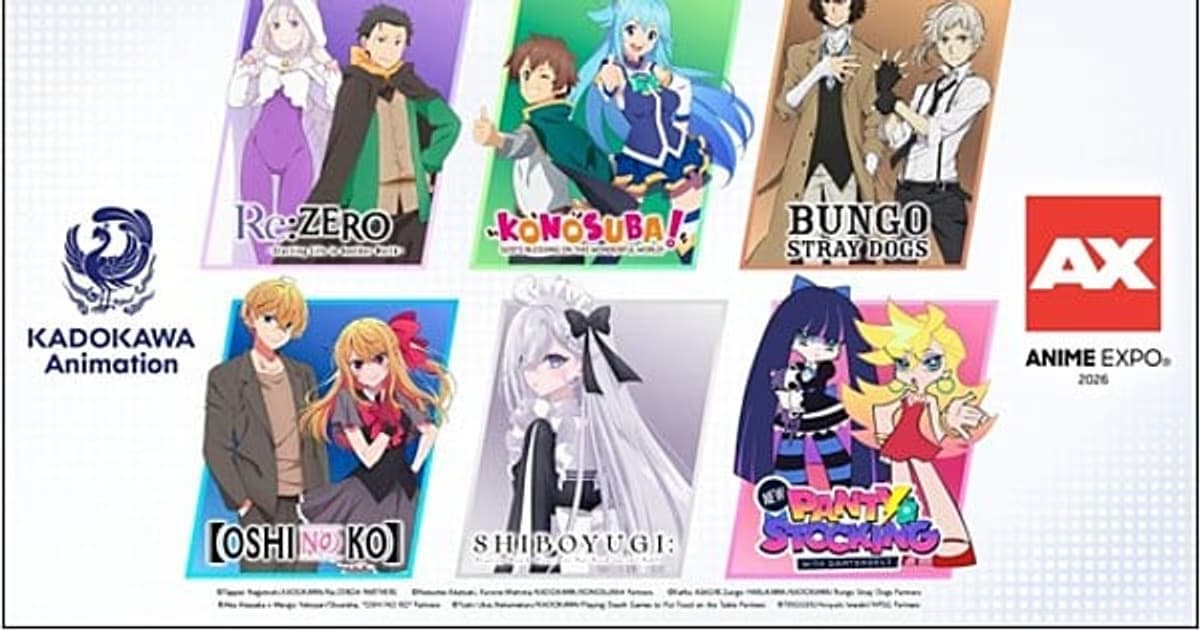 KADOKAWA Announces Booth, Merchandise, and Panel Details for Anime Expo 2026